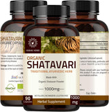 Shatavari 1000mg  orgánicas de Shatavari 90 cápsulas