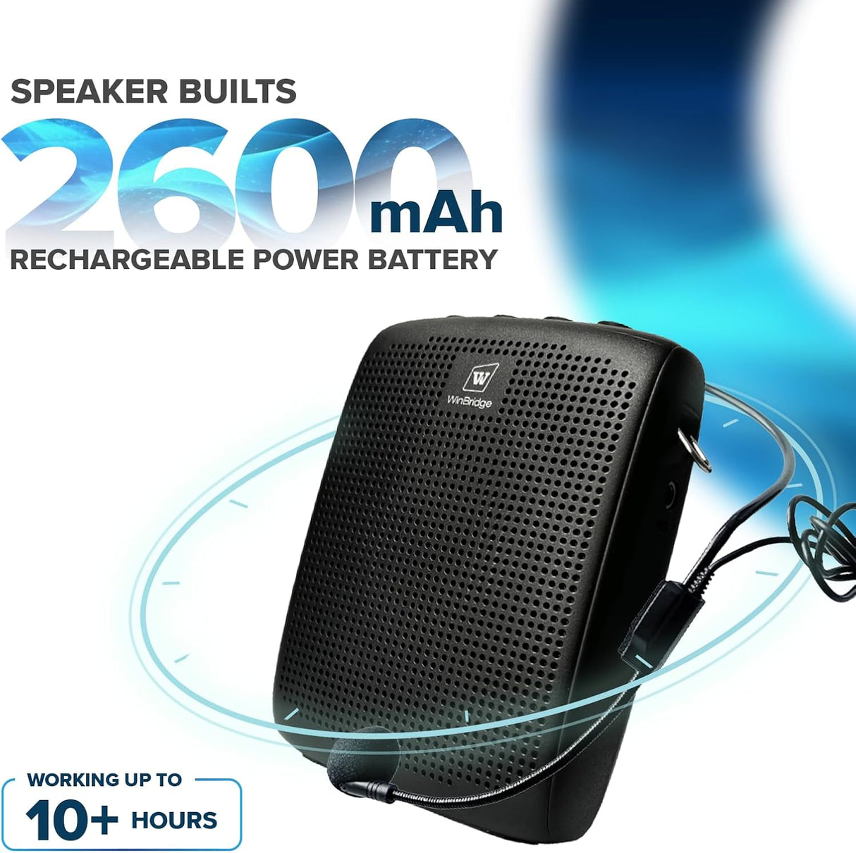 Amplificador de voz portátil con micrófono y altavoz Bluetooth