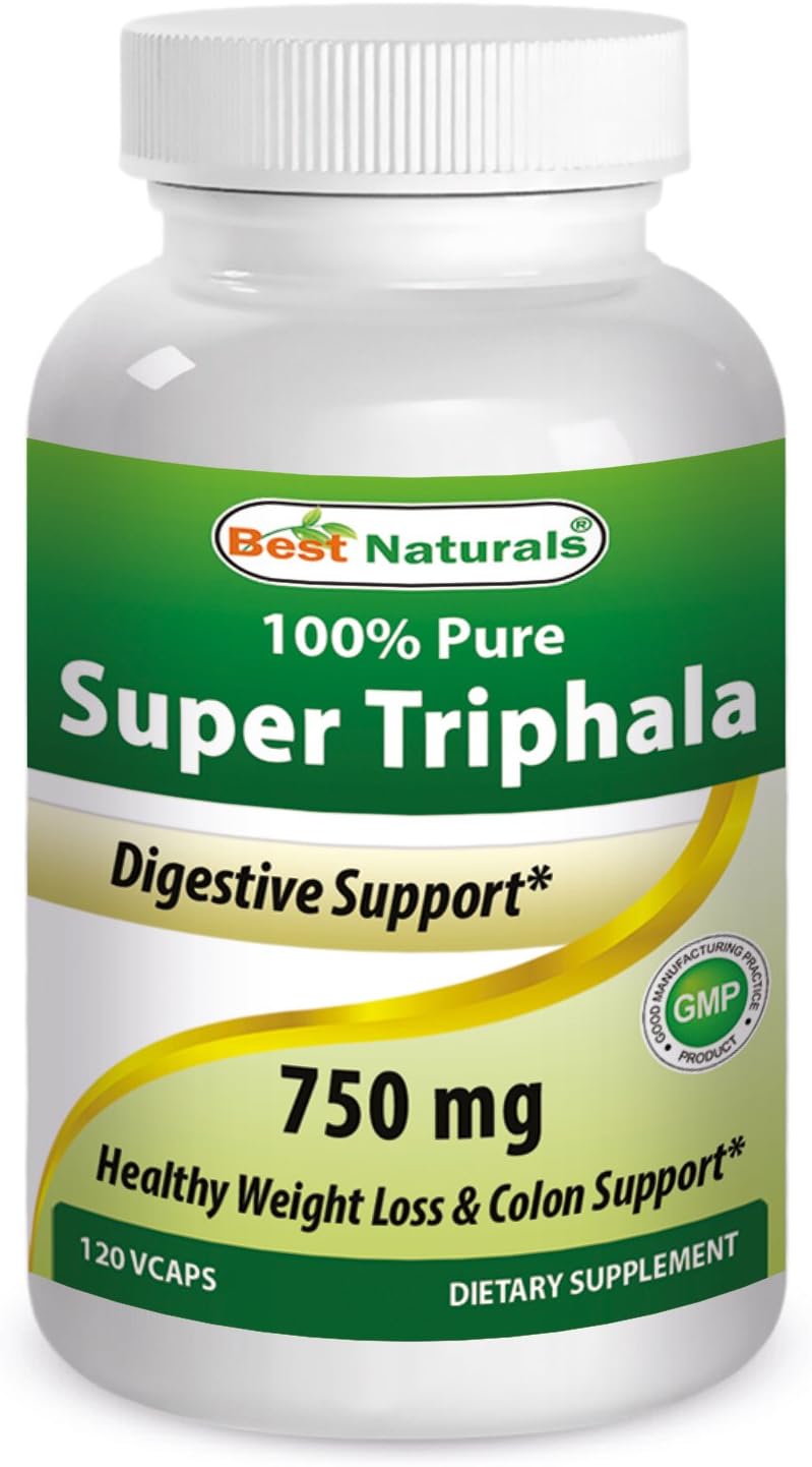 Suplemento Best Naturals Triphala 750 mg 120 Vcaps