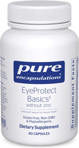 Suplemento Pure Encapsulations EyeProtect Basics sin zinc