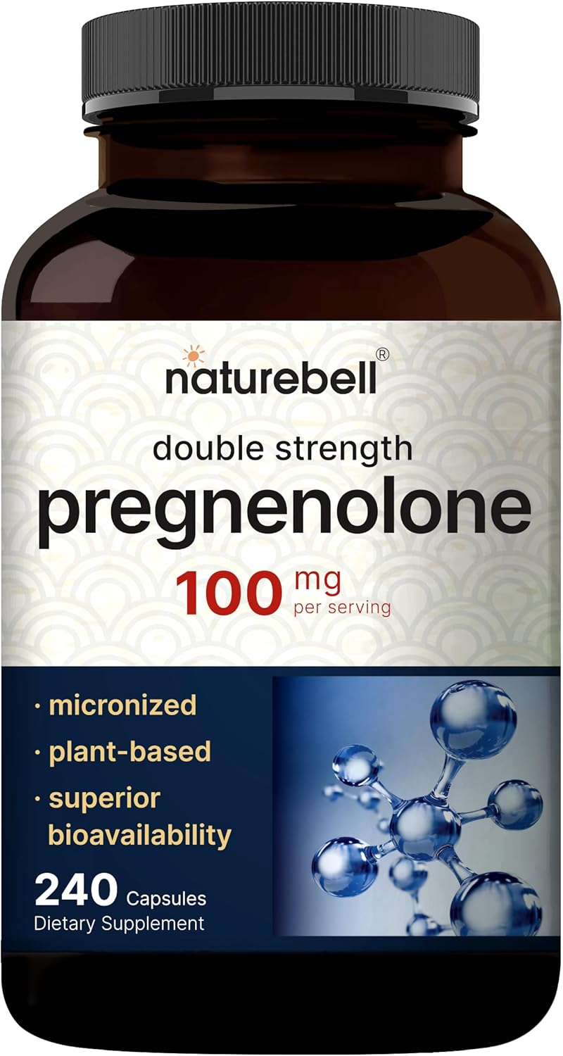 Pregnenolona 100mg, 240 Cápsulas, Alta Absorción, No GMO