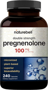 Pregnenolona 100mg, 240 Cápsulas, Alta Absorción, No GMO