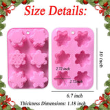 Moldes de Silicona para Nieve, 6 Cavidades, 2 Pcs, Navidad