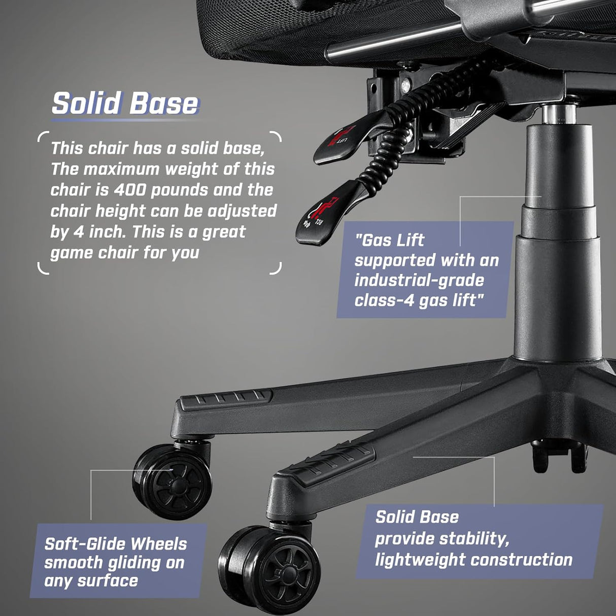 Silla de videojuegos con reposapiés, soporte lumbar y modelo Racing