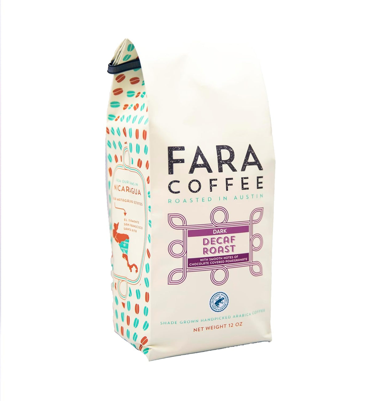Café Molido Decaf Medio/Osuro Fara, 12 Oz