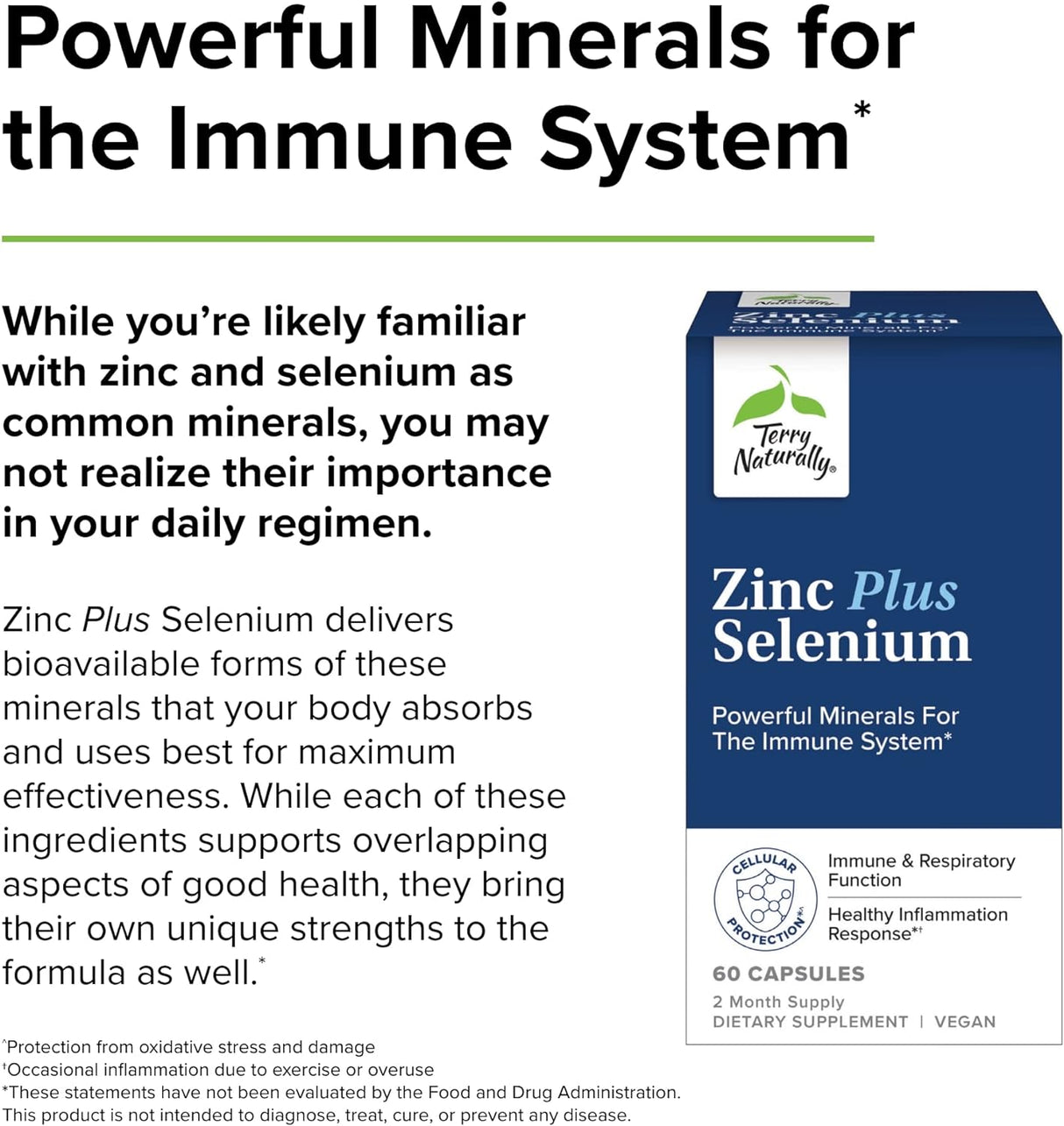 Suplementos Zinc Plus Selenio 60 und   Apoyo inmunológico