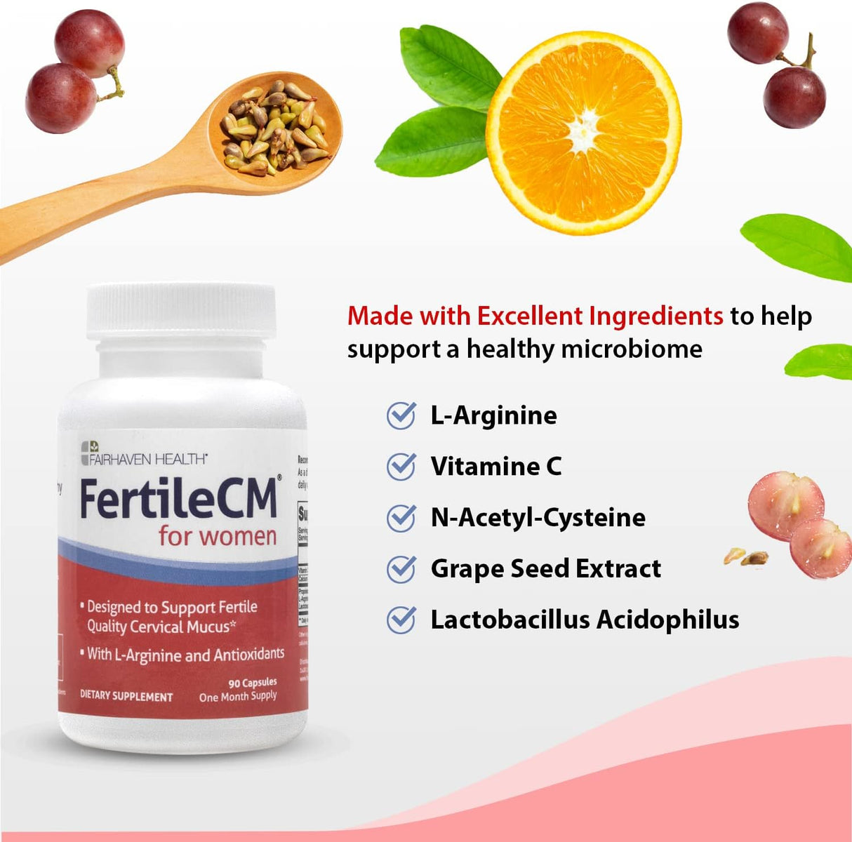 Suplemento FertileCM para producir moco cervical fertilidad