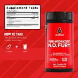 Suplemento Óxido Nítrico Six Star, Aumento Muscular 60 Caps