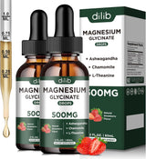 Suplemento de Magnesio, 500mg, Ashwagandha, 2Pack