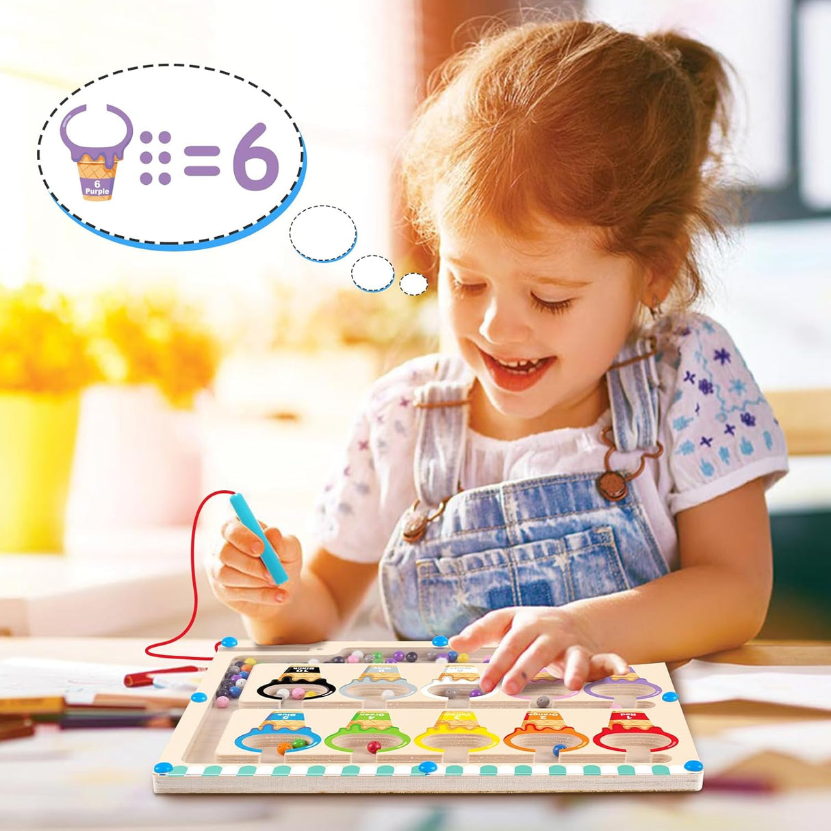 Juguete Magnético Montessori para Niños de 2 a 4 Años, Modelo Maze