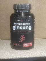 Suplemento Panax Ginseng rojo coreano 120 cápsulas veganas