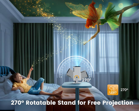 Proyector Mini 4K TOPTRO, HD 1080P, WiFi 6, soporte ajustable