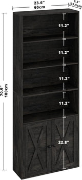 Estantería Industrial IRONCK 6 Estantes y Puertas 70 alta