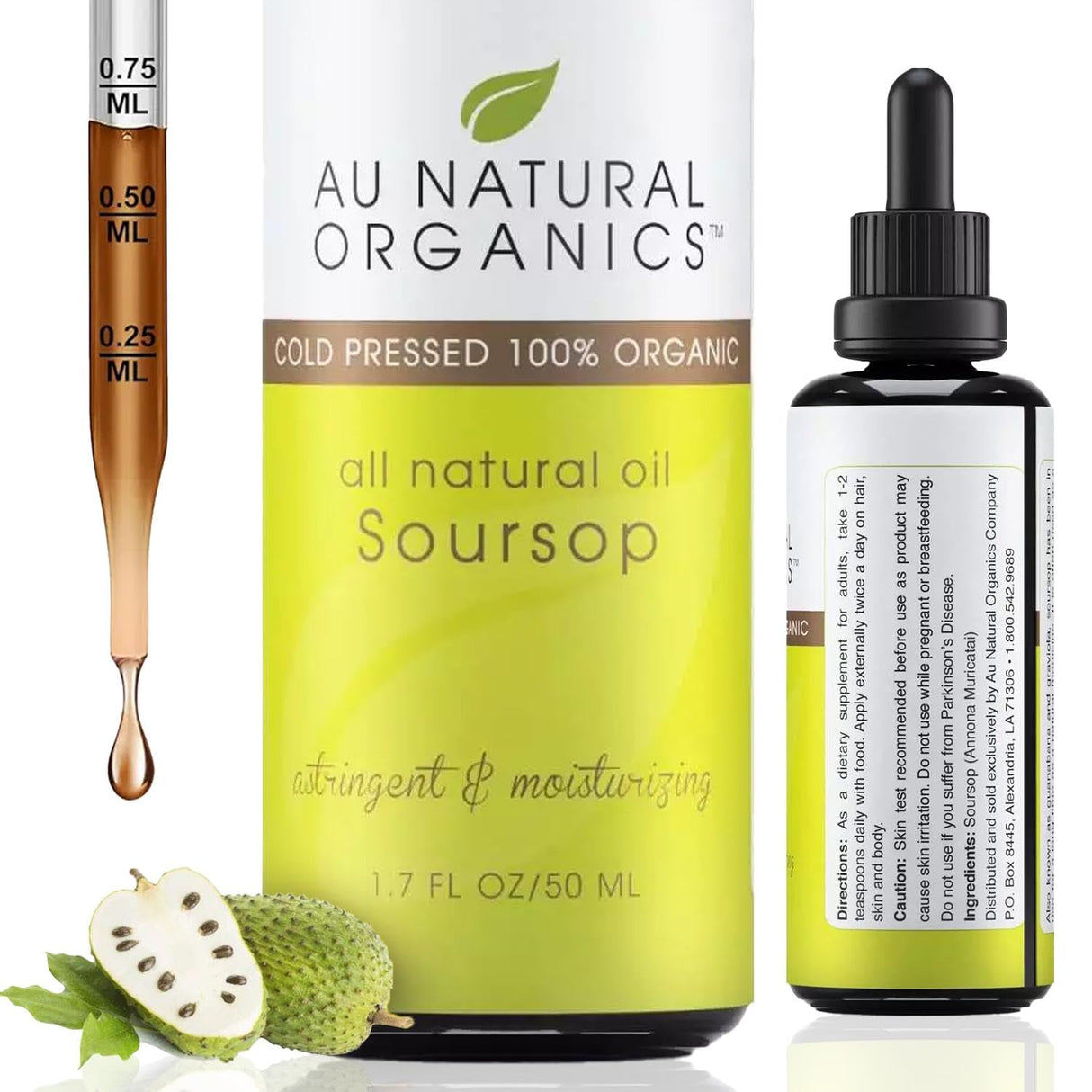 Aceite de Soursop Graviola 1.7 fl oz | Acne, Crecimiento Capilar