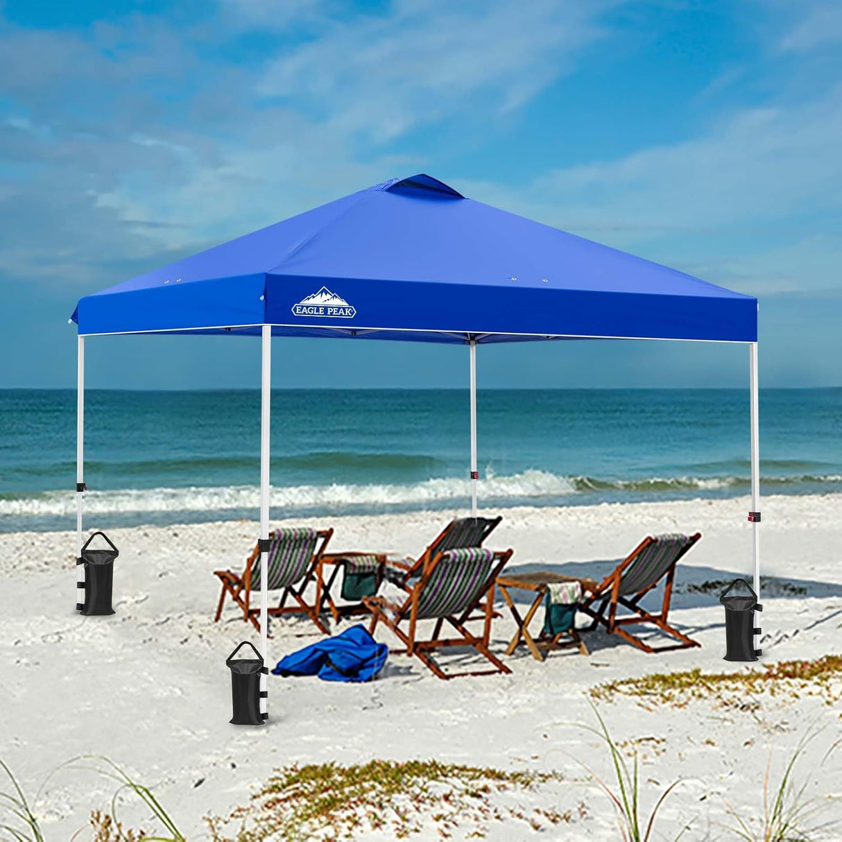 Tienda EAGLE PEAK 10x10 Carpa Plegable con Accesorios Azul