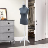 Maniquí cuerpo mujer con trípode, altura ajustable, 49.6-63.4