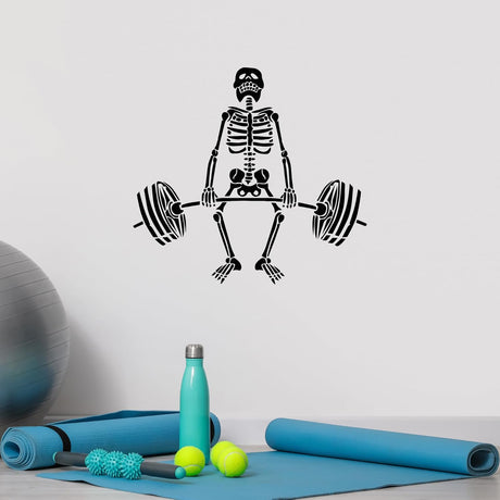 Vinilo Pared Esqueleto Gimnasio Stickers Decorativos g8699