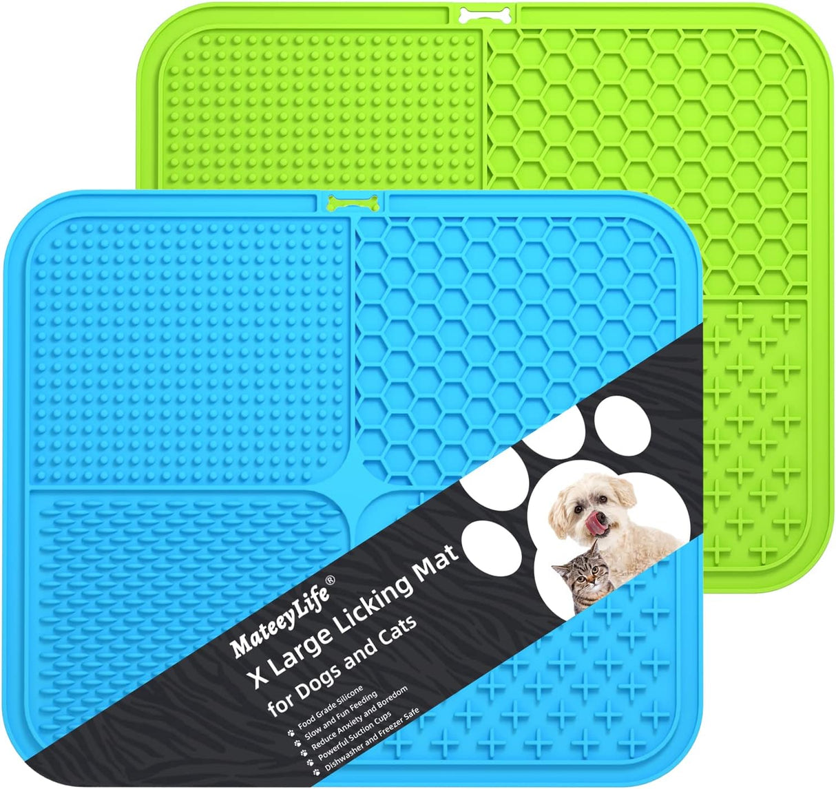 Alfombrilla tipo comedero de lamer para perros y gatos