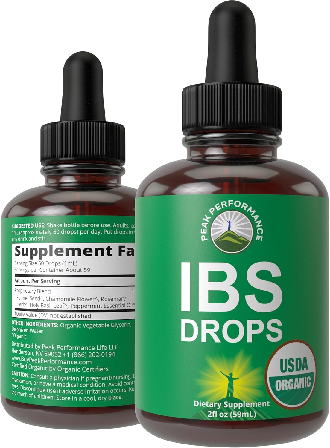 Usda Organic IBS Relief 5-in-1 Líquido, Ingred. Orgánicos