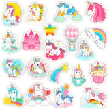 Pegatinas de Gel Unicornio 20 PCS, Reutilizables y Removibles