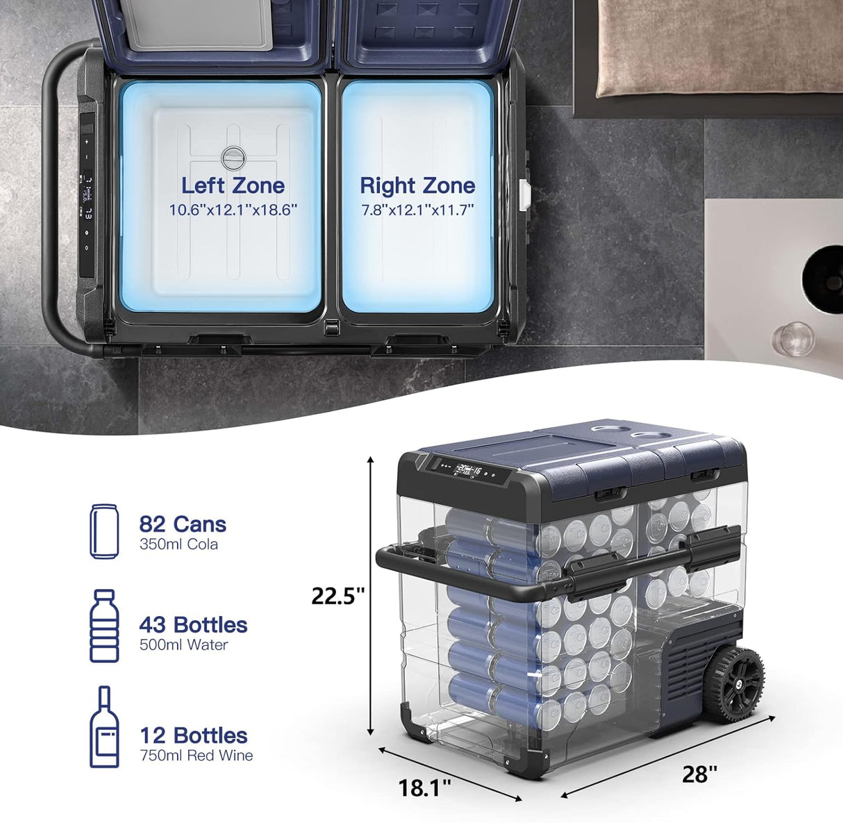 BODEGA COOLER Refrigerador de coche de 12 voltios