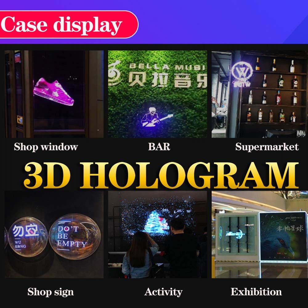 Ventilador Holográfico 3D Missyou, 16.5 Proyector 700 Videos