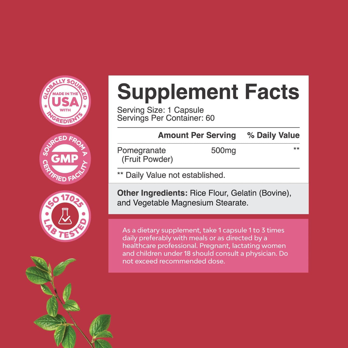 Suplemento de Extracto de Granada AntioxidanteSalud Cardíaca