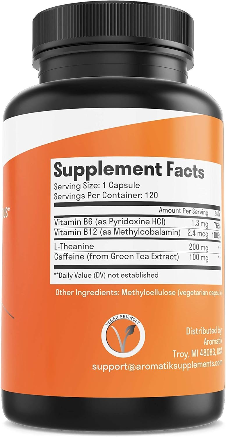 Suplemento concentrado de cafeína L-teanina  Cafeína 100 mg