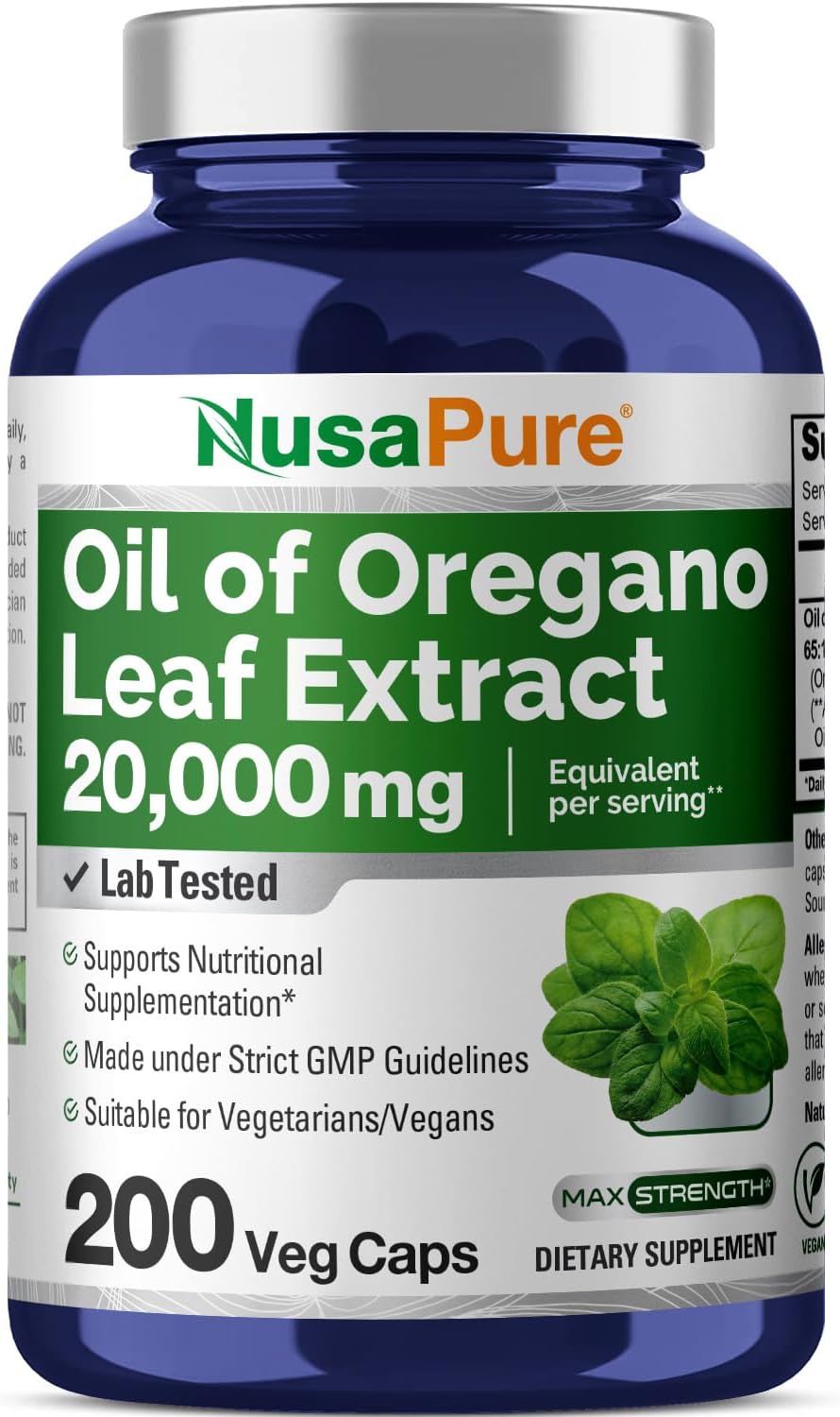 Extracto de Aceite de Orégano Cápsulas Veganas Carvacrol