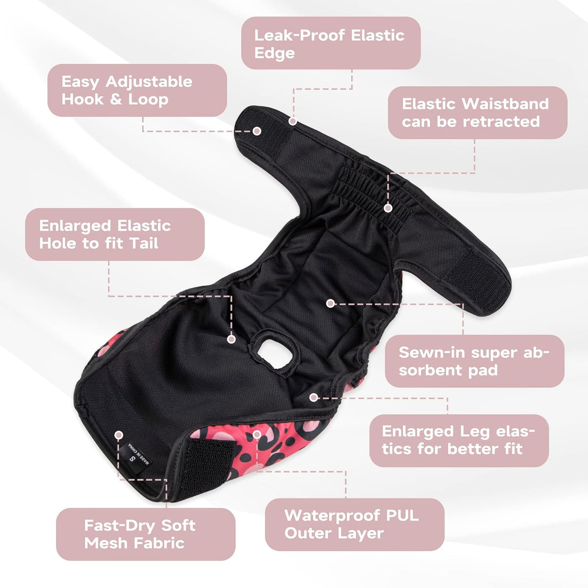 Paw Legend - Pañales reutilizables para perro hembra, 3 unidades