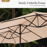 Sombrilla Doble Lado Sophia & William 13ft Protección UV 99%