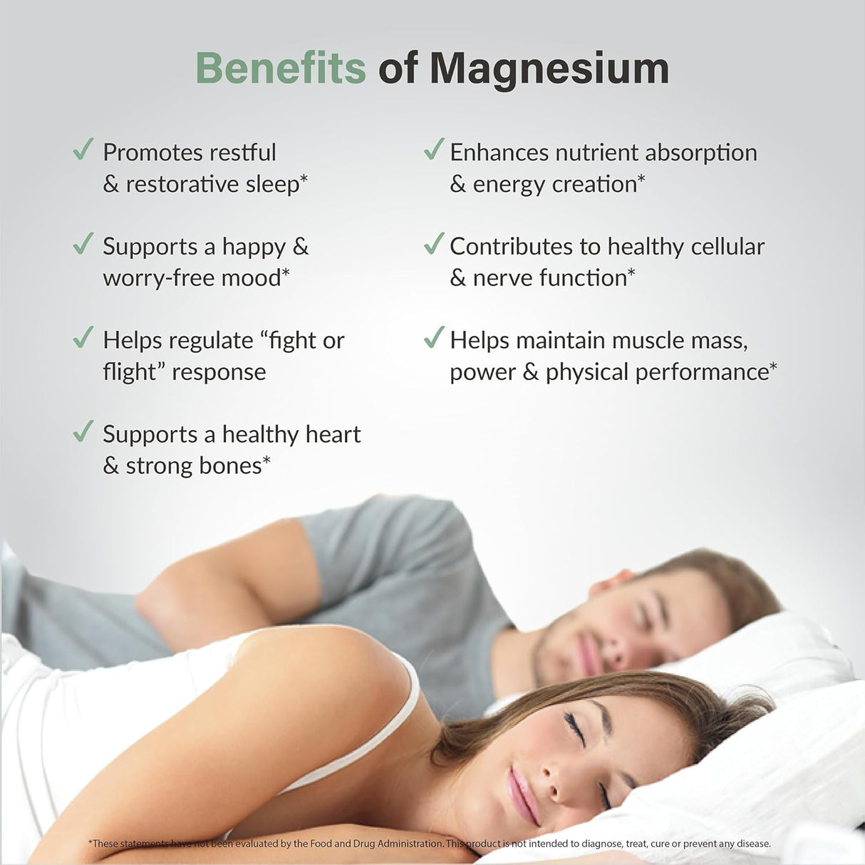 Organixx Magnesio Glycinato para Sueño, Corazón, 60 Cápsulas