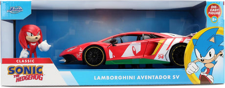 Jada Sonic Knuckles con Lamborghini Aventador SV, Vehículo y Figura