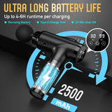 Masajeador profundo eléctrico, alta intensidad, 9 accesorios, modelo.