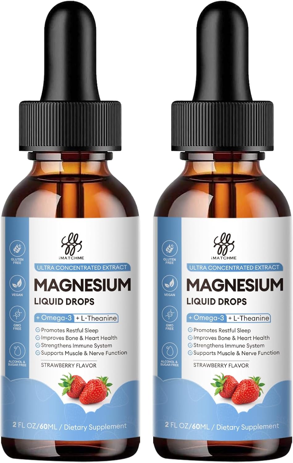 Magnesium Glycinate Líquido Calm con Omega3 y B6, 60 ml