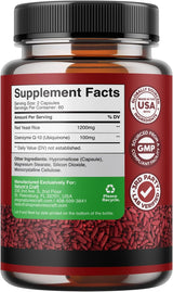 Suplemento de Arroz Rojo con CoQ10 - Fórmula Saludable 240 Caps