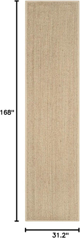 Runner de fibra natural Safavieh, diseño herringbone, NF115A