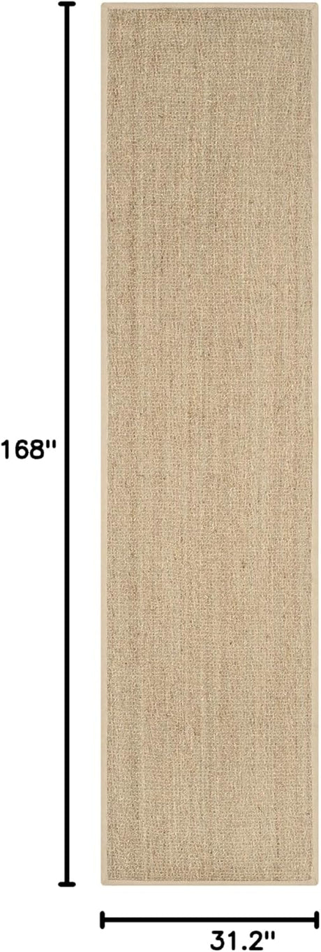 Runner de fibra natural Safavieh, diseño herringbone, NF115A