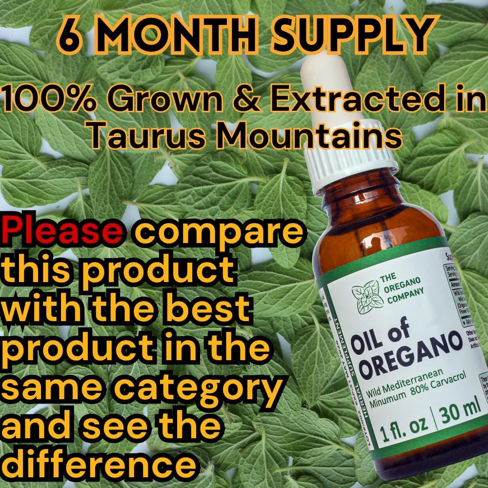 Aceite de Orégano de The Oregano Company, 30ml, Vegano, Alto Carvacrol