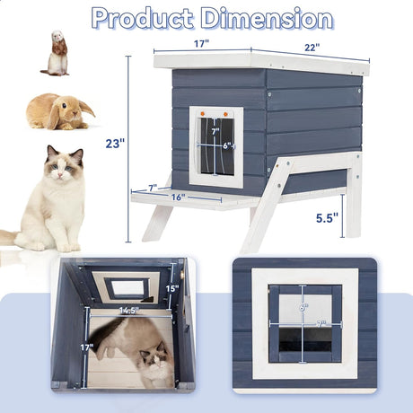 Casa para gatos al aire libre pies altos aislados Petsfit