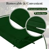 Basic Beyond Cojines para sillas de exterior para muebles de patio, impermeables, juego de 4 cojines de asiento de exterior de 19 x 19 pulgadas, cojines para sillas de patio con lazos y asa, verde