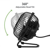 HOLMES Ventilador de Escritorio Mini 4 Alta Velocidad, 4 Aspas