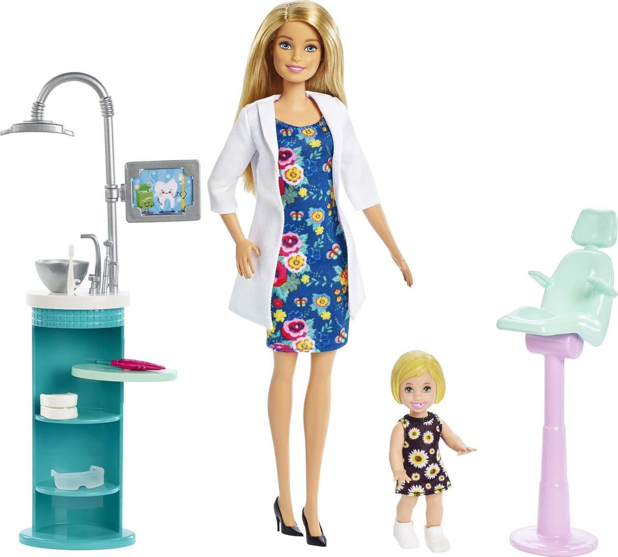 Set de Juego Barbie Carreras, Dentista, Muñeca y Accesorios
