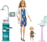 Set de Juego Barbie Carreras, Dentista, Muñeca y Accesorios