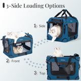 Transportín Extra Grande para 2 Gatos, Plegable, 24x16.5