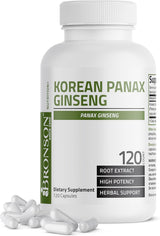 Bronson Ginseng Coreano Apoyo Energía, Memoria 120 Cápsulas