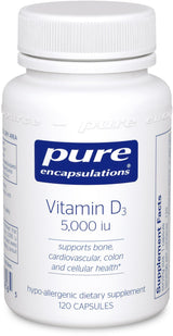 Cápsulas de  Vitamina D3 5,000 IU