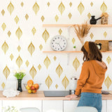 Sticker de Pared Hojas Modernas, Vinilo, Decoración Nórdica