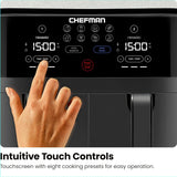 Freidora de aire Chefman TurboFry Touch, Doble capacidad.