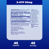 Suplemento Natrol 5-HTP 50mg, Apoyo al Ánimo, 45 Cápsulas